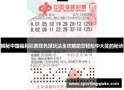 揭秘中国福利彩票双色球玩法全攻略助您轻松中大奖的秘诀